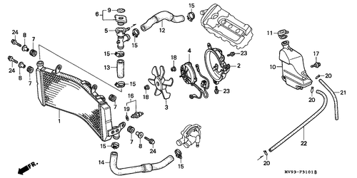  Kuehler (cbr600fs/ 3s/ T/ 3t/ Set)