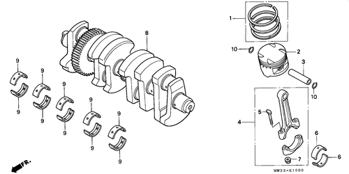  Vilebrequin/ Piston