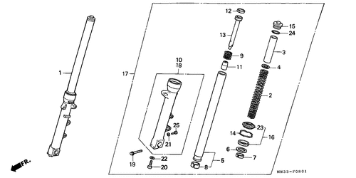  Gabel, Vorne (cb750f2)