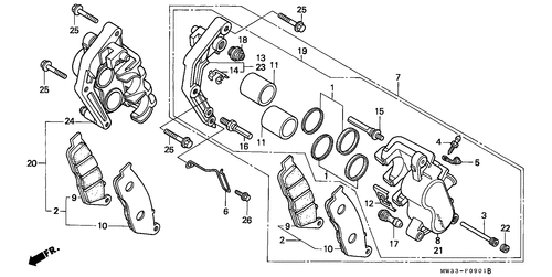  Vorderrad-bremssattel (cb750f2)