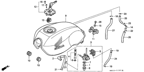  Reservoir A Carburant (cb750f2)