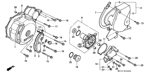  Left Crankcase Cover/  Water Pump