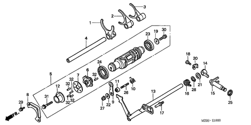  Tambour De Changement/ Fourchette De Selection