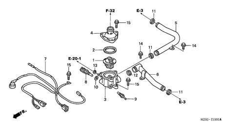  Wasserrohr/ Thermostat