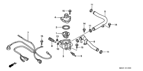  Wasserrohr/ Thermostat