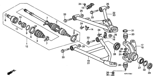  Front Arm (trx300fw)