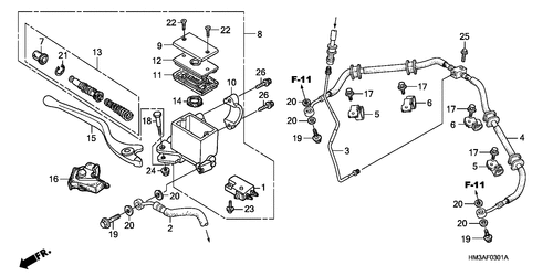  Frechts Brake Master Cylinder (trx300ex'07,'08)