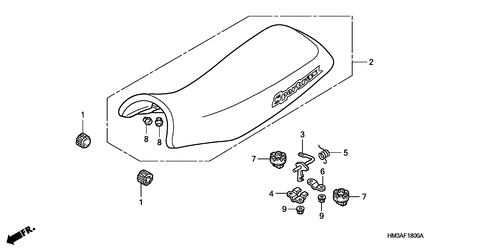  Asiento (trx300ex'01-'06)