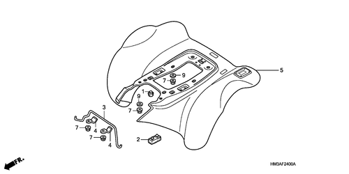  Kotfluegel, Hinten (trx300ex'01-'06)