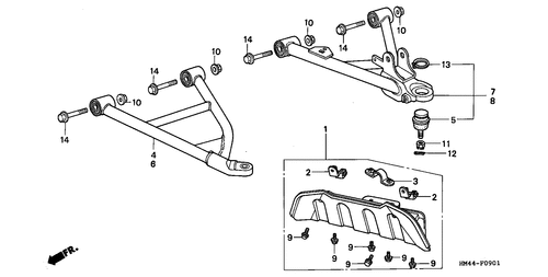  Arm, Vorne (trx300fw)