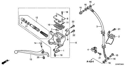  Front Brake Master Cylinder (nhx110wha)