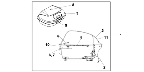  45 L Top Box Shasta White