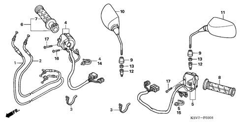  Schalter/ Kabel/ Spiegel (nss250ex)