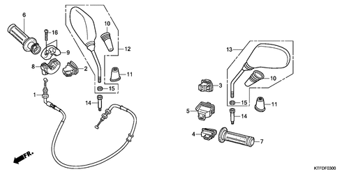  Interruptor/ Cable/ Retrovisor