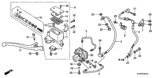  Frechts Brake Master Cylinder (sh300a/ Ar)