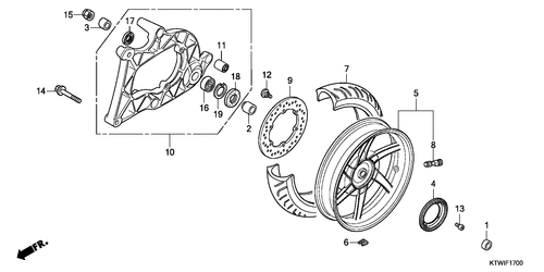  Roue Arriere/ Bras Oscillant