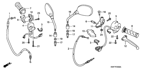  Levier De Guidon/ Commutateur/ Cable