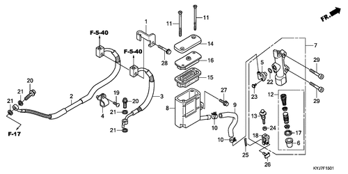  Rear Brake Master Cylinde R (cbr250ra)