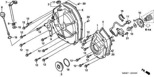  Clutch Cover (cbf600s6/ Sa6/ N6/ Na6)