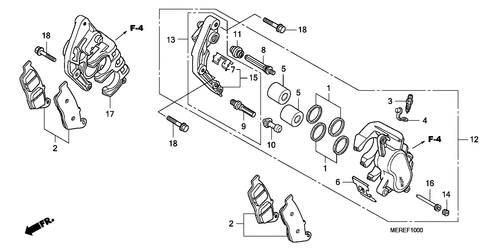  Front Brake Caliper (cbf600s/ N)