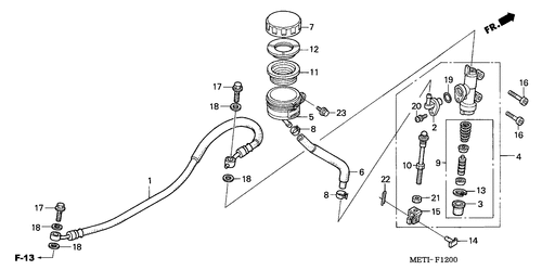  Hauptbremse, Hinten Zylinder (cbf500)
