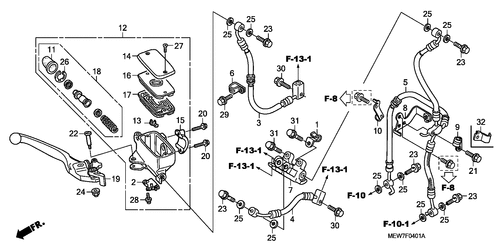  Frechts Brake Master Cylinder (abs)