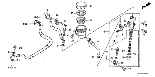  Hauptbremse, Hinten Zylinder (cbf1000a/ T/ S)