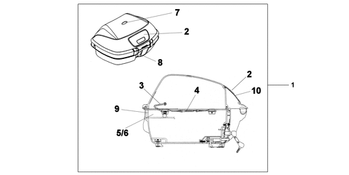  45l Top Box T Type Fop Only