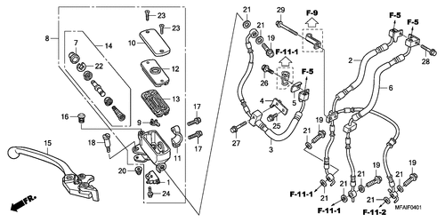  Cilindro Maestro Freno (cbf1000a/ T/ S)