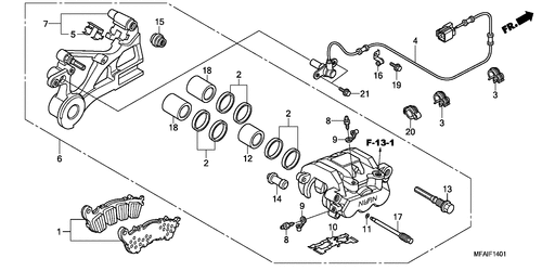  Hinterrad-bremssattel (cbf1000a/ T/ S)