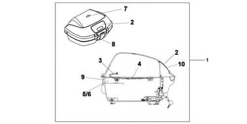  45l Top Box T Type Fop Only