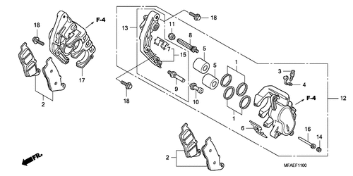 Calibre De Freno (cbf1000)