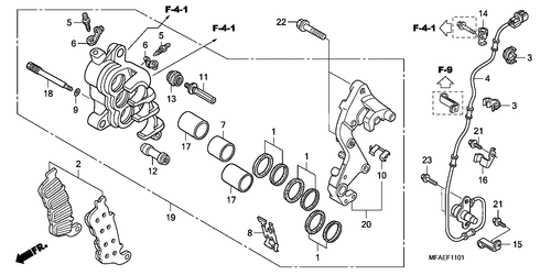  Bremssattel, Rechts Vorne (cbf1000a/ T/ S)