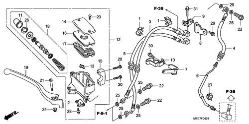  Frechts Brake Master Cylinder (vt750c2s)