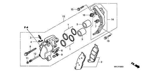  Vorderrad-bremssattel (vt750c2/ C2f/ C2b)