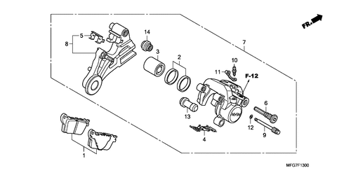  Calibre De Freno Trasero (cb600f/ F3)