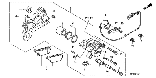  Hinterrad-bremssattel (cb600fa)