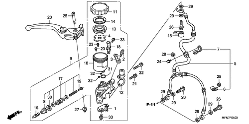  Frechts Brake Master Cylinder (cb1000r)