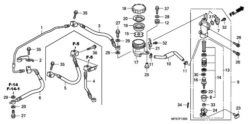  Rear Brake Mastercylinder