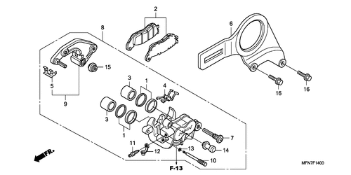  Hinterrad-bremssattel (cb1000r)