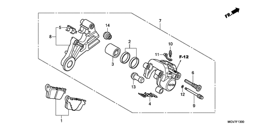  Hinterrad-bremssattel (cbr600f)