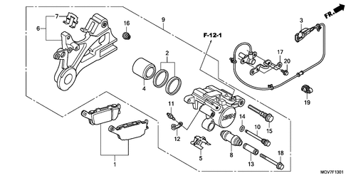  Rear Brake Caliper (cbr600 Fa)