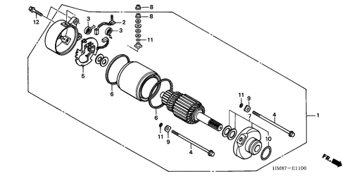  Anlasser (trx250tm6/ 7,trx250te6/ 7)