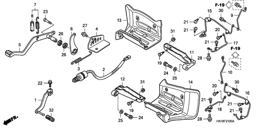  Estribo/ Pedal (trx400ex7)
