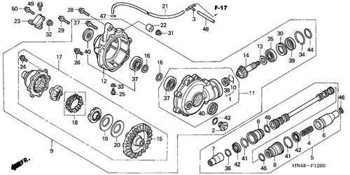  Engranaje Final Delantero (trx350fm/ Fe)