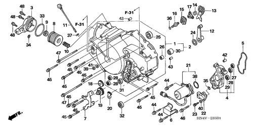  Panneau Carter-moteur Av. (trx350te/ Fe)