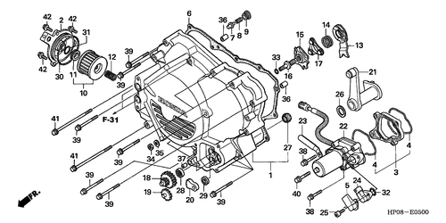  Cubierta De Carter Delinks (trx500fe)