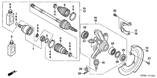  Knuckle (trx500fe/ Fm)