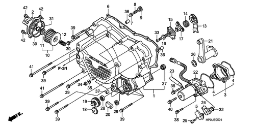  Cubierta De Carter Delinks (trx500fe/ Fpe)