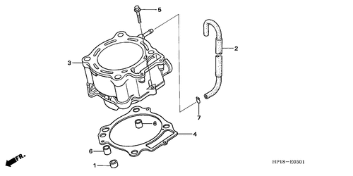  Zylinder (trx450r6,7,8/ Er6,7,8)